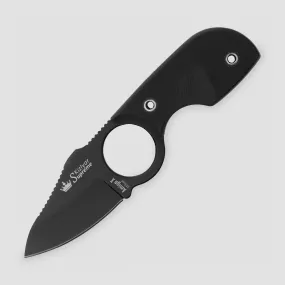Нож с фиксированным клинком Amigo-X, Titanium Nitride, сталь D2, черный, KIZLYAR SUPREME, Россия, Ножи тычковые