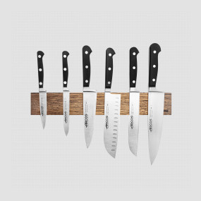 Набор из 6-ти кухонных ножей на магнитном держателе из дуба, серия Clasica, ARCOS, Испания, Наборы ножей 6 предметов