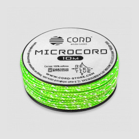 Микрокорд светоотражающий neon green, 10м, серия Cord Micro, CORD, Россия, Микрокорд CORD