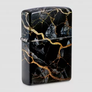 Зажигалка бензиновая Fusion Marble 540 Tumbled Chrome, ZIPPO, США, Зажигалки ZIPPO