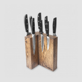 Набор из 8-ми кухонных ножей на подставке из дуба, серия Manhattan, ARCOS, Испания, Подарочный набор кухонных ножей