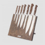 Набор кухонных ножей, 7 штук, на магнитной подставке ComposeEat, серия Classic Walnut, BERGER CUTLERY, Германия