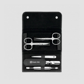Набор маникюрный в кожаном футляре, цвет черный, 5 предметов, Classic Inox, ZWILLING J.A. HENCKELS, Германия, Маникюрные наборы ZWILLING