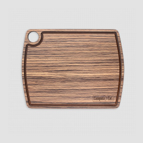 Доска разделочная композитная c желобом, 29х22см, зебрано натуральный, серия Fashion, ComposeEat, Россия, Разделочные доски COMPOSE EAT