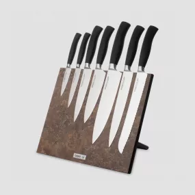 Набор кухонных ножей, 7 штук, на магнитной подставке ComposeEat, серия Ergo Line Pro, BERGER CUTLERY, Германия, Ergo Pro BERGER CUTLERY