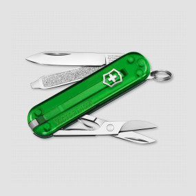 Нож швейцарский складной Classic SD Transparent Green Tea, 7 функций, 4 см, VICTORINOX, Швейцария, VICTORINOX Swiss Army Keychain