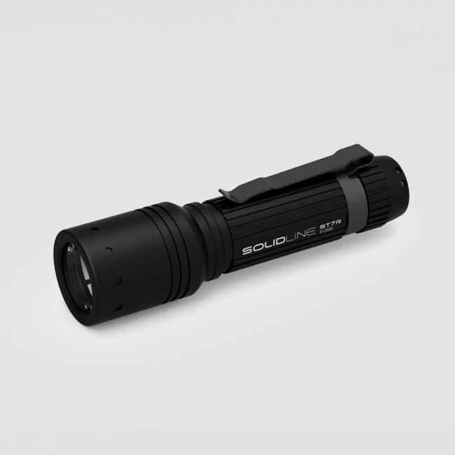 Фонарь светодиодный перезаряжаемый Solidline ST7R, цвет черный, LED LENSER, Германия