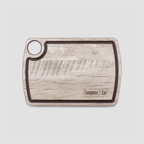 Доска разделочная композитная c желобом, 22х15см, дуб светлый, серия Fashion, ComposeEat, Россия, Разделочные доски COMPOSE EAT