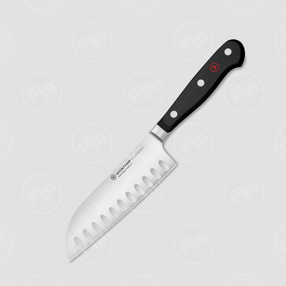 Нож кухонный Сантоку с углублениями на кромке 14 см, серия Classic, WUESTHOF, Золинген, Германия