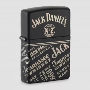 Зажигалка бензиновая Jack Daniel's Black Matte, ZIPPO, США, Зажигалки ZIPPO