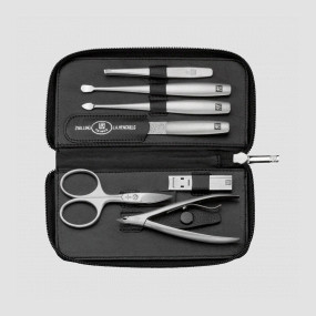 Набор маникюрный в кожаном футляре, цвет чёрный, 7 предметов, Twinox, ZWILLING J.A. HENCKELS, Германия, Наборы маникюрные