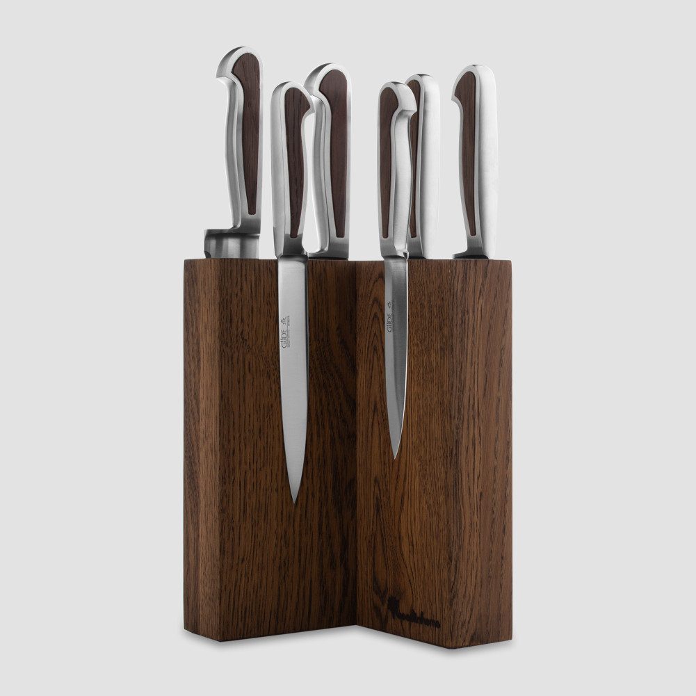 Набор из 6-ти кухонных ножей на подставке, серия Delta, GUDE, Германия