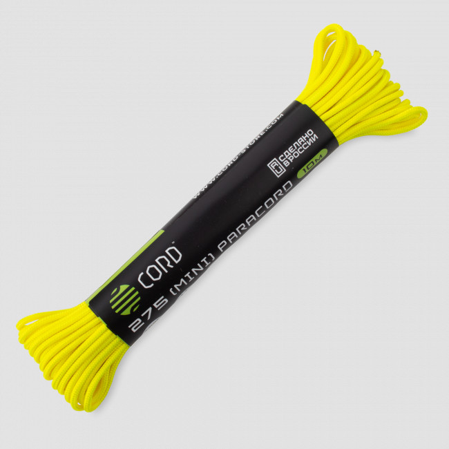 Паракорд 275 neon yellow, 10 м, серия Cord 275, CORD, Россия