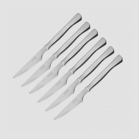 Набор столовых ножей для стейка 6 шт., рукоять нержавеющая сталь, серия Steak Knives, ARCOS, Испания, ARCOS (Испания)