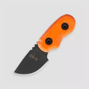 Нож шейный с фиксированным клинком Orange Micarta, 4,4 см, ONTARIO, США, Фиксированные ножи ONTARIO