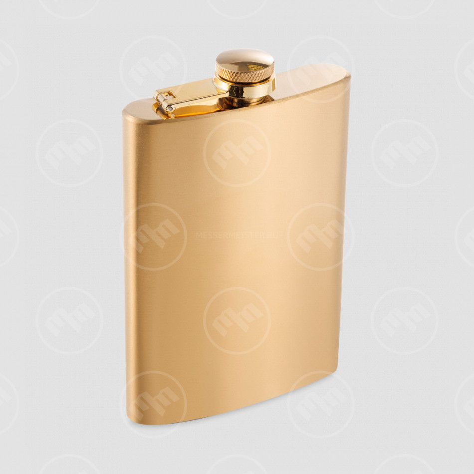 Фляга, 240 мл, сталь, золотистый, S. QUIRE, Италия