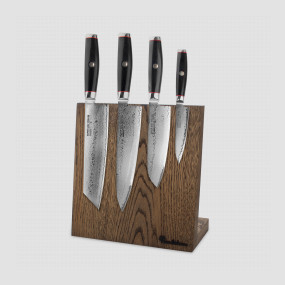 Набор из 4-х кухонных ножей на подставке из дуба, серия Ypsilon, YAXELL, Япония, YAXELL (Япония)
