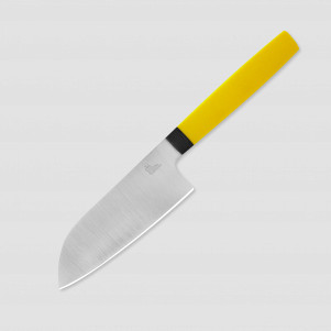 Нож поварской кухонный сантоку SA110, 11,5 см, сталь N690, Yellow, OWL KNIFE, Россия, OWL KNIFE (Россия)