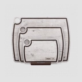 Набор из 3-х разделочных досок на подставке, ясень Аляска, в подарочной коробке, композитный материал, серия Fashion, ComposeEat, Россия, Доски разделочные