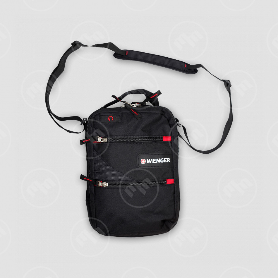 Сумка Mini vertical boarding bag для документов, черный, 29 x 22 x 9 см, WENGER, Швейцария