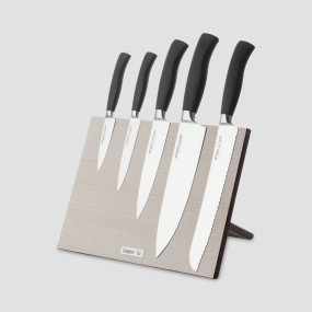 Набор кухонных ножей, 5 штук, на магнитной подставке ComposeEat, серия Ergo Line Pro, BERGER CUTLERY, Германия, Набор ножей 5 предметов