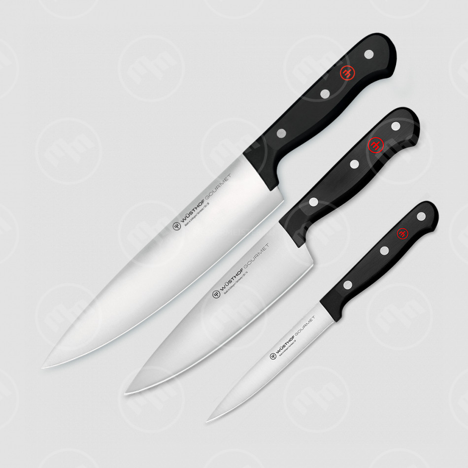 Набор из 3-х кухонных ножей поварская тройка, серия Gourmet, WUESTHOF, Золинген, Германия