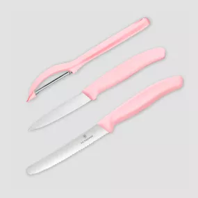 Набор из овощечистки и 2-х кухонных ножей Swiss Classic Trend Colors, VICTORINOX, Швейцария, Ножи для овощей Victorinox