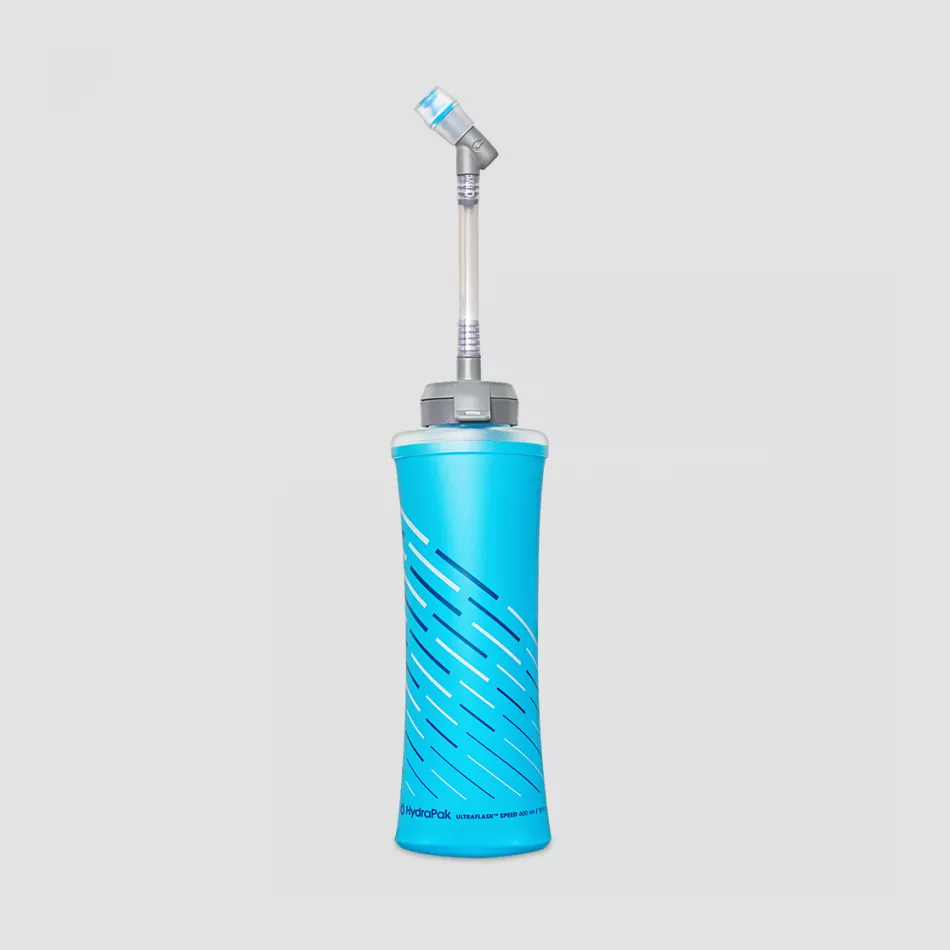 Бутылка для воды с трубкой мягкая Ultraflask, 600 мл, голубой, HydraPak, США
