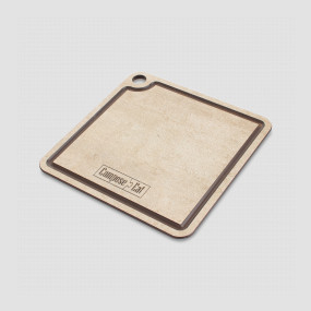 Доска для сервировки с желобом 18х18 см, порфир кремовый, серия ProFashion, ComposeEat, Россия, COMPOSE EAT (Россия)