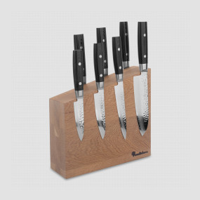 Набор из 7-и кухонных ножей на подставке из дуба, серия Zen, YAXELL, Япония, YAXELL (Япония)
