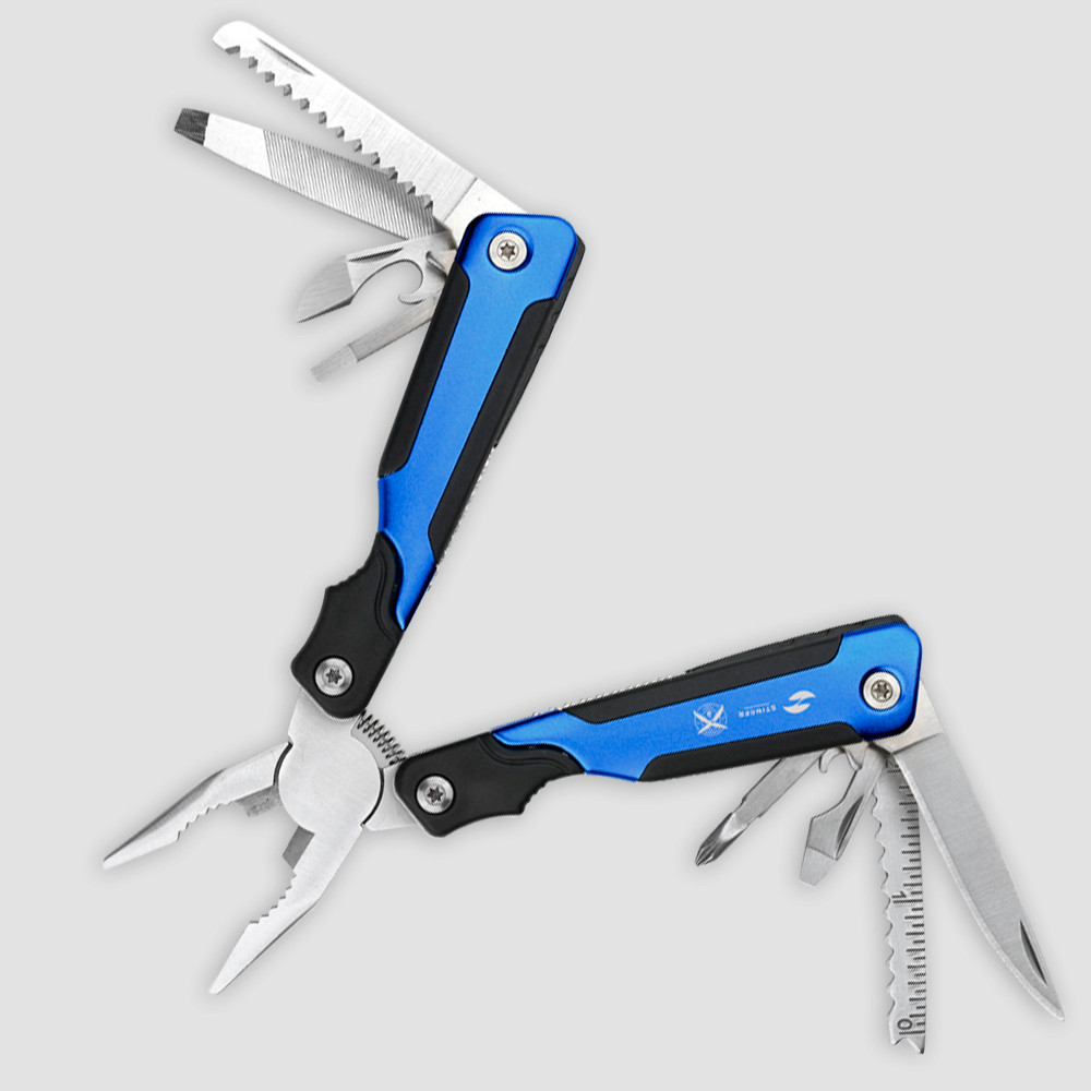 Мультитул, 14 инструментов, цвет синий, STINGER, Россия