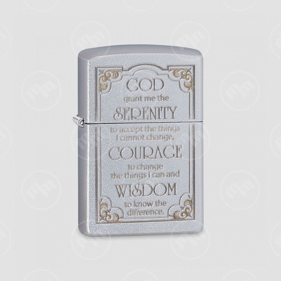Зажигалка Classic Serenity Prayer Satin Chrome, ZIPPO, США