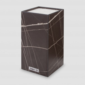 Подставка для кухонных ножей, 11 х 11 х 24 см, композитный материал, мрамор Сахара Brown, серия Elegance, ComposeEat, Россия, Новинки