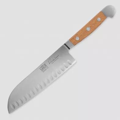 Профессиональный поварской кухонный нож японский Шеф 18 см, ручка из дуба, серия Alpha Fasseiche, GUDE, Золинген, Германия, 