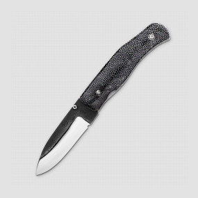 Нож складной Хаски, 9,5 см, материал клинка: сталь Bohler N690, материал рукояти: кожа ската, CITADEL, Камбоджа, CITADEL (Камбоджа)