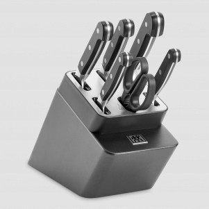 Набор из 5-ти ножей и ножниц в подставке, цвет антрацит, серия Pro, ZWILLING J.A. HENCKELS, Германия, Наборы кухонных ножей