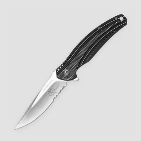 Нож складной Ripple Charcoal Stainless Handle Combo Edge, 7,9 см, CRKT, США, Акции