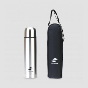 Термос, 1 л, нержавеющая сталь 18/8, серебристый, STINGER, Россия, STINGER (Россия)