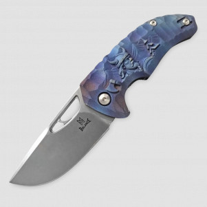 Нож складной Nordri Folder Viking Relief Ice Blue, 7,6 см, MIDGARDS, Германия, MIDGARDS (Германия)