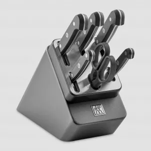 Набор из 5-ти ножей и ножниц в подставке, цвет антрацит, серия Gourmet, ZWILLING J.A. HENCKELS, Германия, ZWILLING J.A. HENCKELS (ГЕРМАНИЯ)