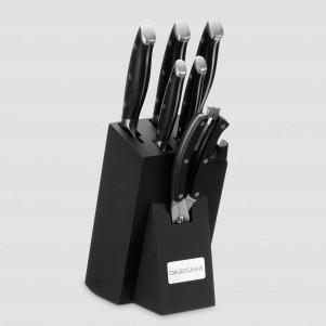 Набор из 5-ти ножей и ножниц в подставке, серия Tartar, OKROSHKA, Россия, Tartar