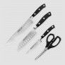 Набор кухонных ножей 3 шт (10 см, 14 см, 20 см,) ручки черные, серия Riviera, ARCOS, Испания