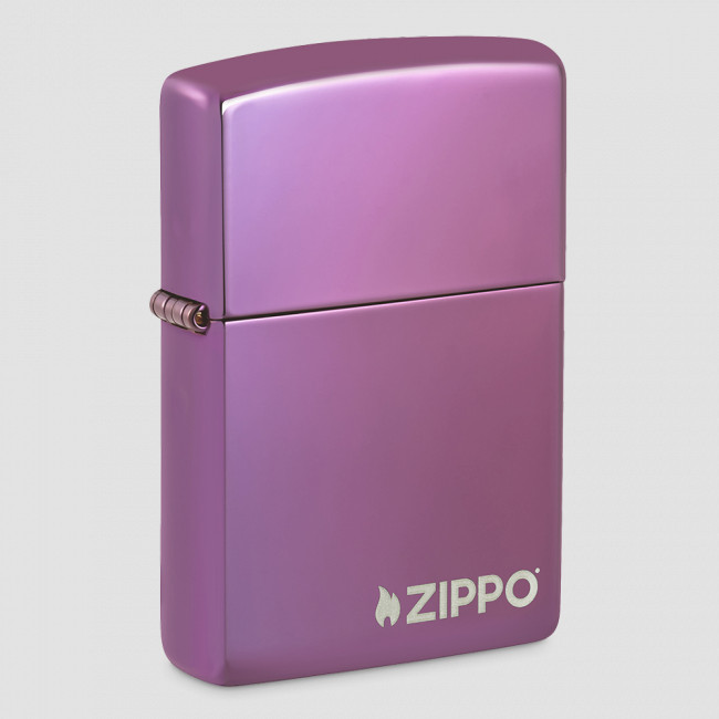 Зажигалка бензиновая  Logo High Polish Purple, ZIPPO, США