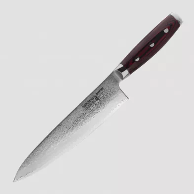 Профессиональный поварской кухонный нож 20 см, Gyuto, дамасская сталь, серия GOU 161, YAXELL, Япония, 