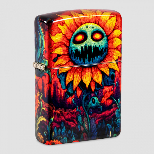 Зажигалка бензиновая Spooky Sunflower 540 Tumbled Brass, ZIPPO, США