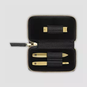 Набор маникюрный в кожаном футляре, чёрный, 3 предмета, Twinox Gold Edition, ZWILLING J.A. HENCKELS, Германия, Наборы маникюрные