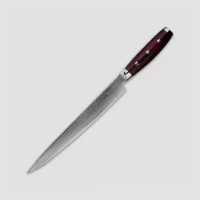 Нож кухонный для тонкой нарезки 25 см, Sujihiki, дамасская сталь, серия GOU 161, YAXELL, Япония, YAXELL SUPER GOU