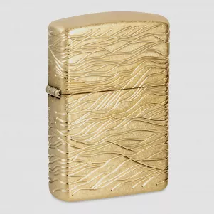 Зажигалка бензиновая Armor Luxury Waves Tumbled Brass, ZIPPO, США, Зажигалки ZIPPO