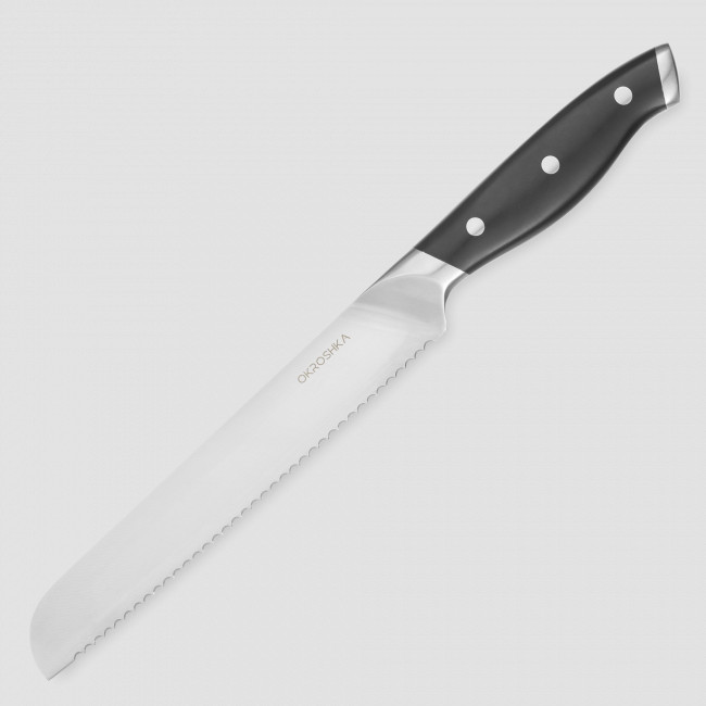 Нож кухонный для хлеба, 18,2 см, серия Tartar, OKROSHKA, Россия