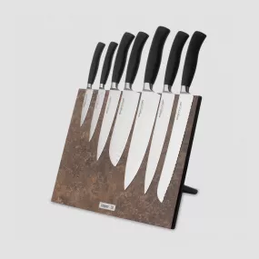 Набор кухонных ножей, 7 штук, на магнитной подставке ComposeEat, серия Ergo Line Pro, BERGER CUTLERY, Германия, Ergo Pro BERGER CUTLERY
